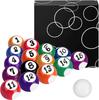 16-Piece Mini Billiard Ball Set - 25/32 Mm Resin Pool Balls