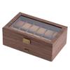 24-Piece Double Layer Carbon Fiber Watch Storage Box