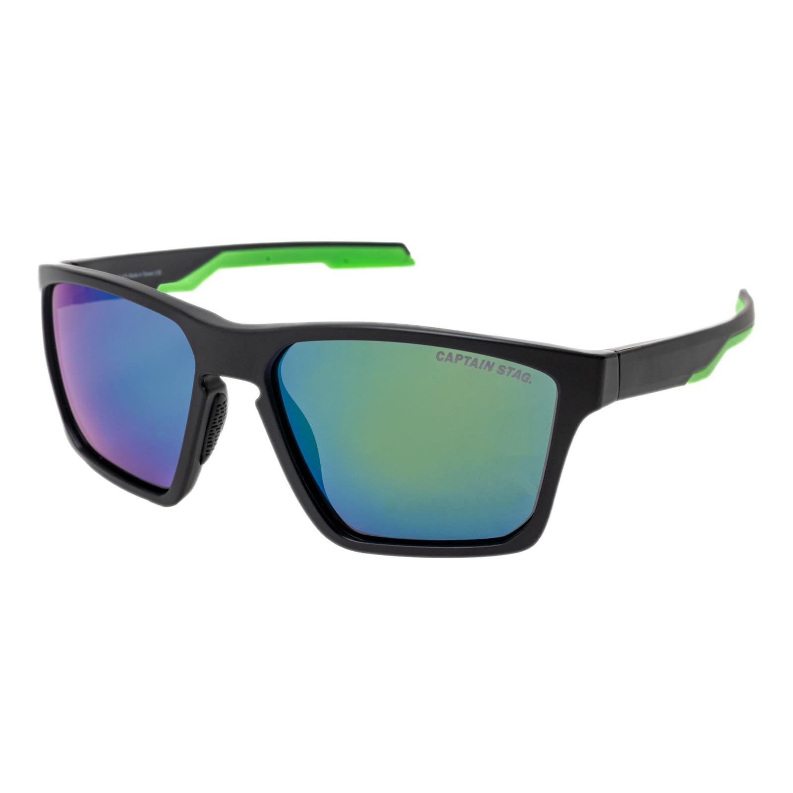 [Captain Stag] Men s Sunglasses with Case, UV400 Protection, Polarized, Lightweight, Polycarbonate, Stylish, for Driving, Sports, Golf, Baseball,