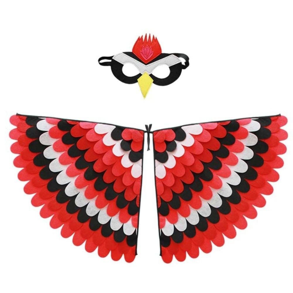 Bird Wings Halloween Cloak with Mask Felt Cloth Cape Mask Set  Stage Performance