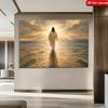 Leinwand Wandkunst Christus geht auf dem Wasser Moderne Neutrale Bürodekoration Schlafzimmerdekoration Kirchendekoration Kunstwerk Wanddekoration Religiöses Geschenk
