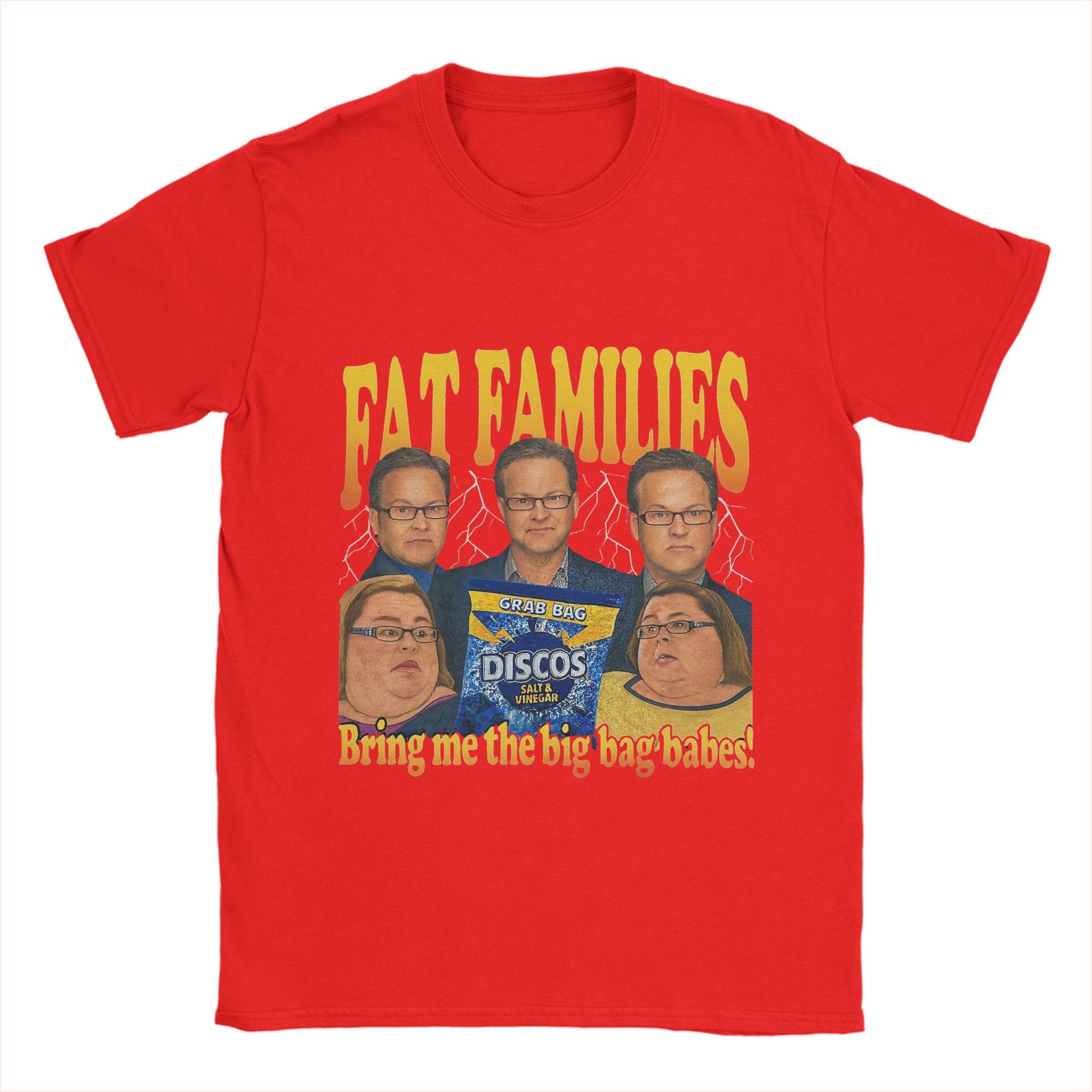 

FAT FAMILIES Men T Shirt Bring Me The Big Bag Babes Funny Tee Shirt Short Sleeve Round Neck T-Shirt Cotton Graphic Printed Tops S