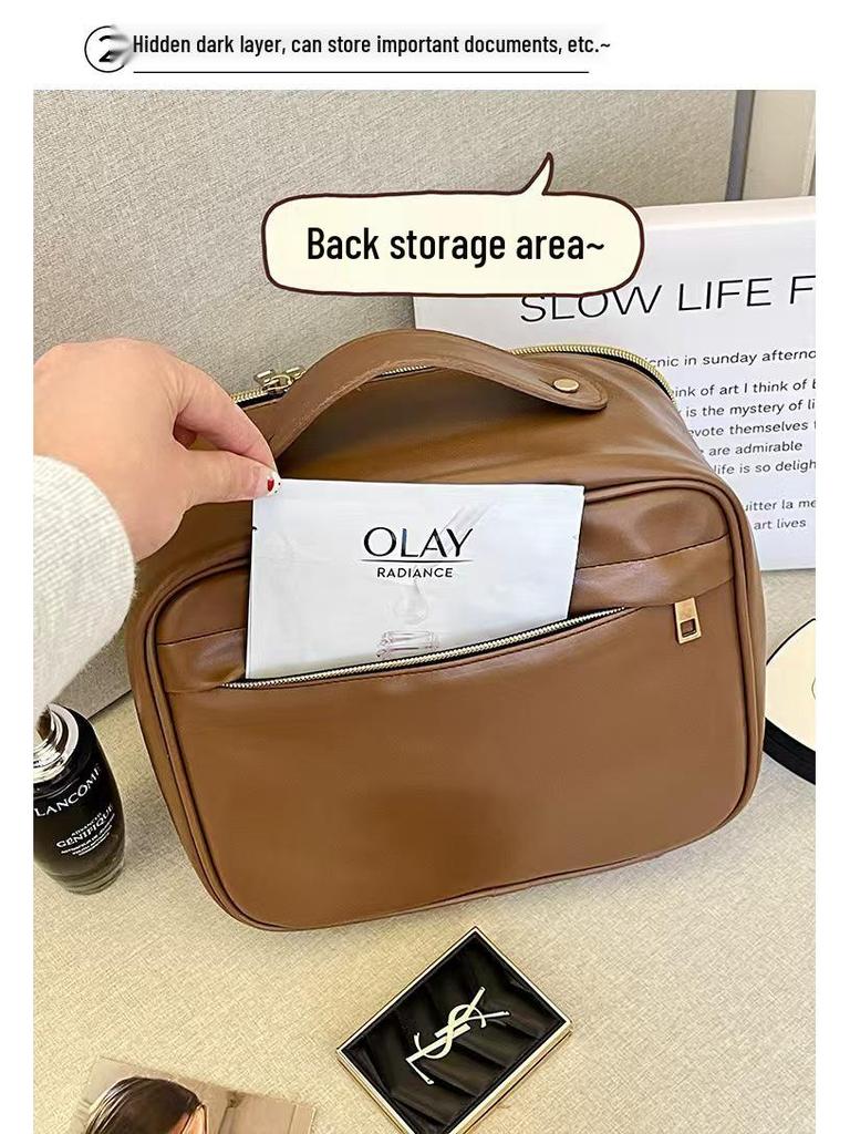 Large Capacity Cute Makeup & Toiletry Bag - Portable, Waterproof, High-End Skincare Storage