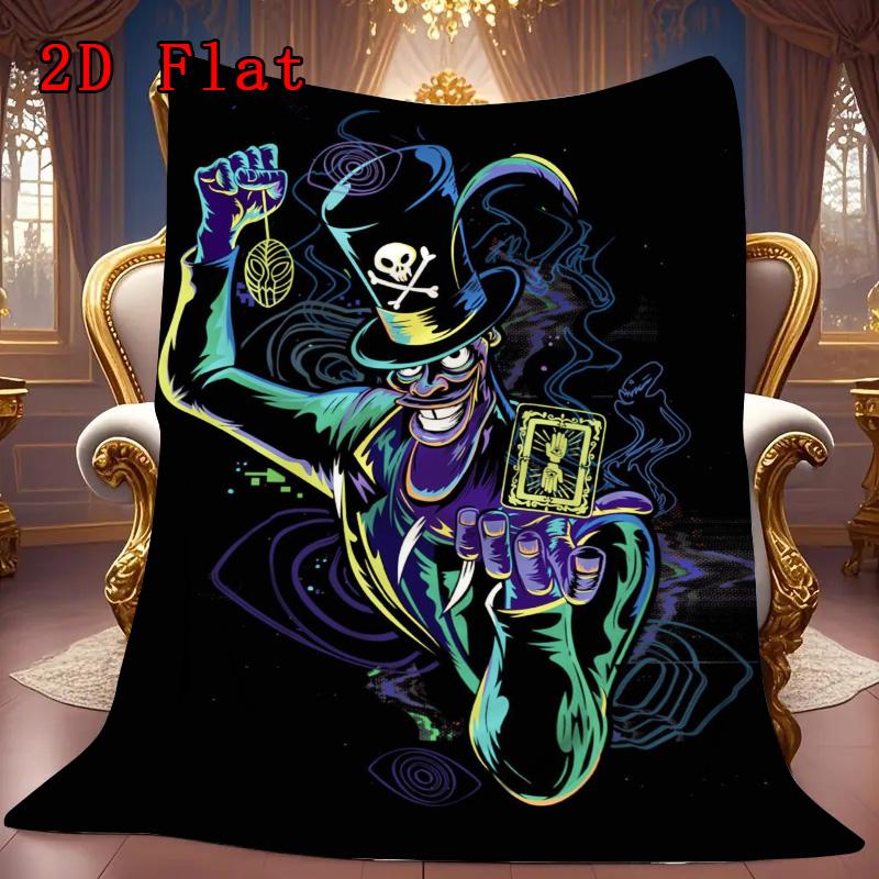 Dr. Facilier 2D Flat Pattern Flannel Blanket High quality All Seasons Warmth and Comfort Perfect for Christmas Gifts.DMT0925404