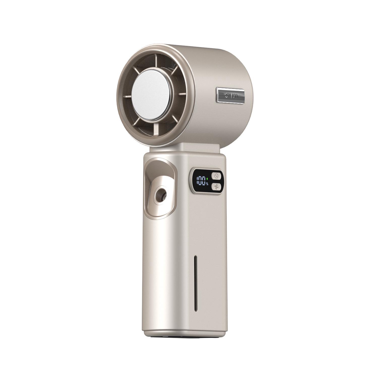

Alyster HX-F532 Handheld Mini Fan with Ice Compress, Cooling Spray, Humidification, 100-Speed Settings 62*63*170mm серебряный/звездного света