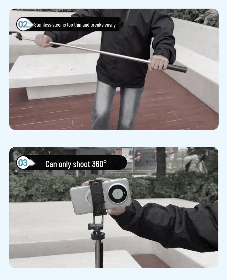 2026 Dual-Machine Selfie Stick & Tripod for Concerts and Travel