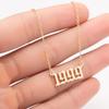 2025 Stainless Steel Year Necklace – Birthday Pendant, Bestie Gift, Versatile Slimming Chain
