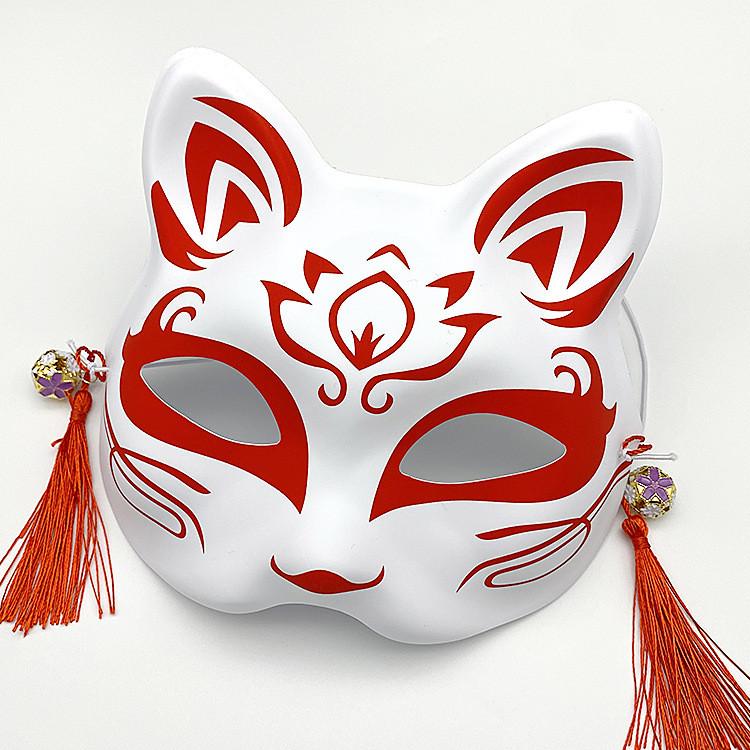 Halloween Handcrafted Fox Half Face Mask For Cosplay And Costume Party