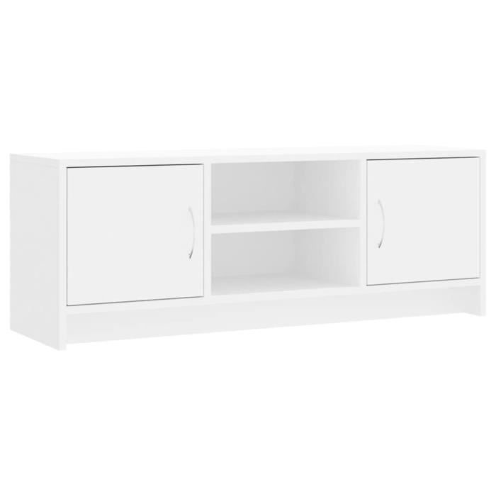 VidaXL Meuble TV blanc 102x30x37,5 cm bois d'ingénierie 823253
