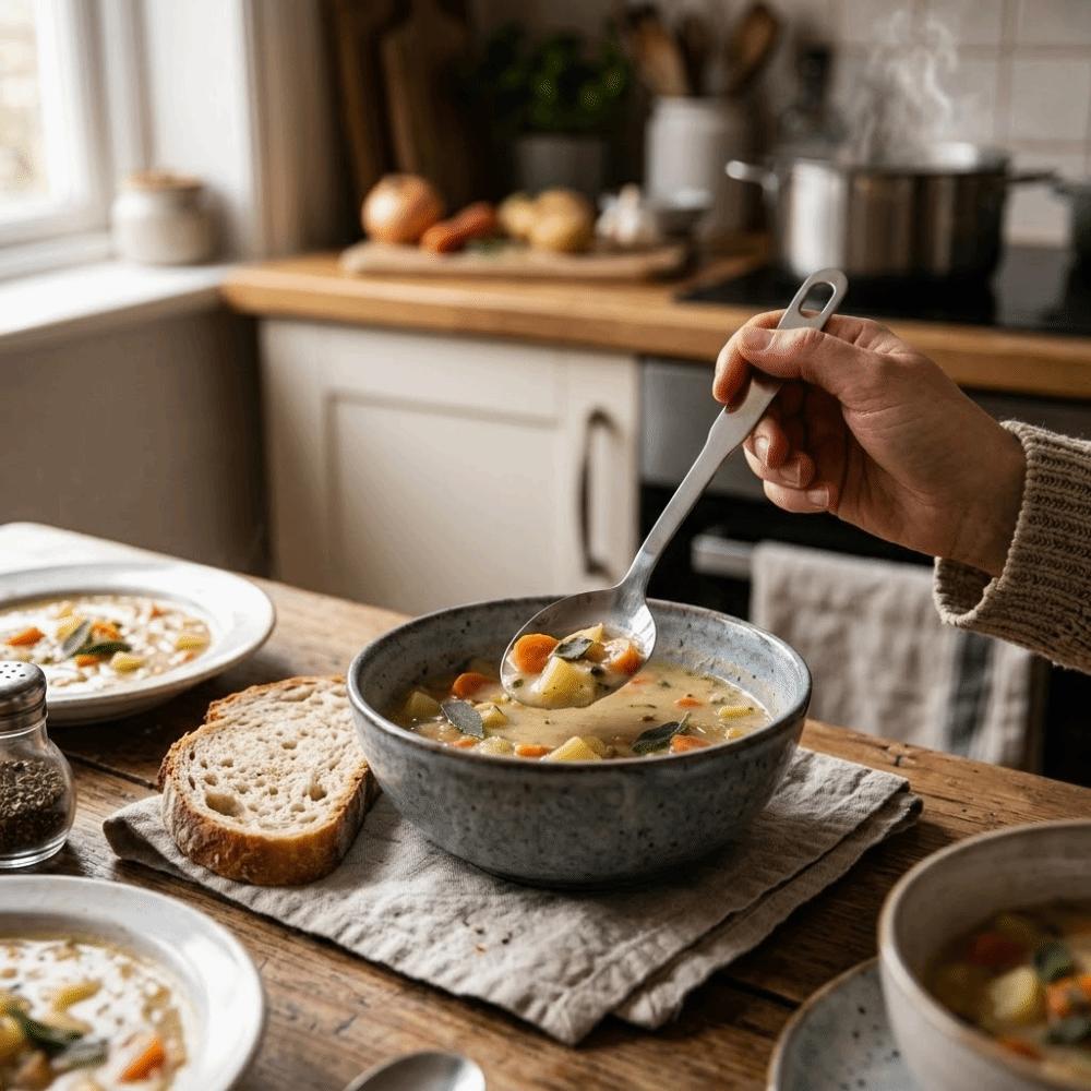 Silicone/Steel Handle Long Handle Spoon 304 Rustless Rustless Ladle Dinner Scoop Restaurant Use Steel Handle