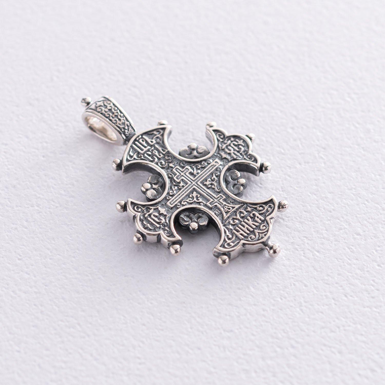 

Срібний православний хрест (чорніння) Oniks срібний