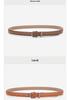 Elegant Women's Two-Layer Genuine Cowhide Leather Belt with Retro Silver Pin Buckle - Thin Decorative Accessory for Pants