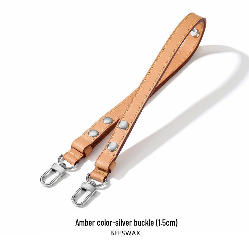 MHS-C-38 Adjustable Three-Speed Brown Women's Underarm Bag with Rivet Shoulder Strap, 26 Wash Bag Transformation.