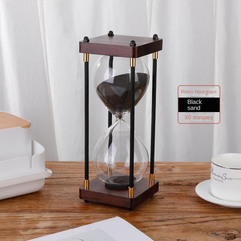 Temporizador de reloj de arena de metal vintage de 30/60 minutos