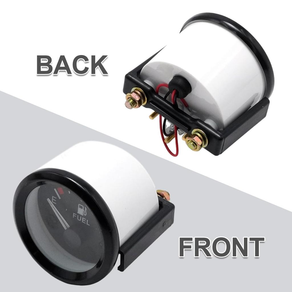 2" 52Mm Fuel Level Gauge Universal Car SUV W/Fuel Sensor E-1/2-F Pointer Meter 12V