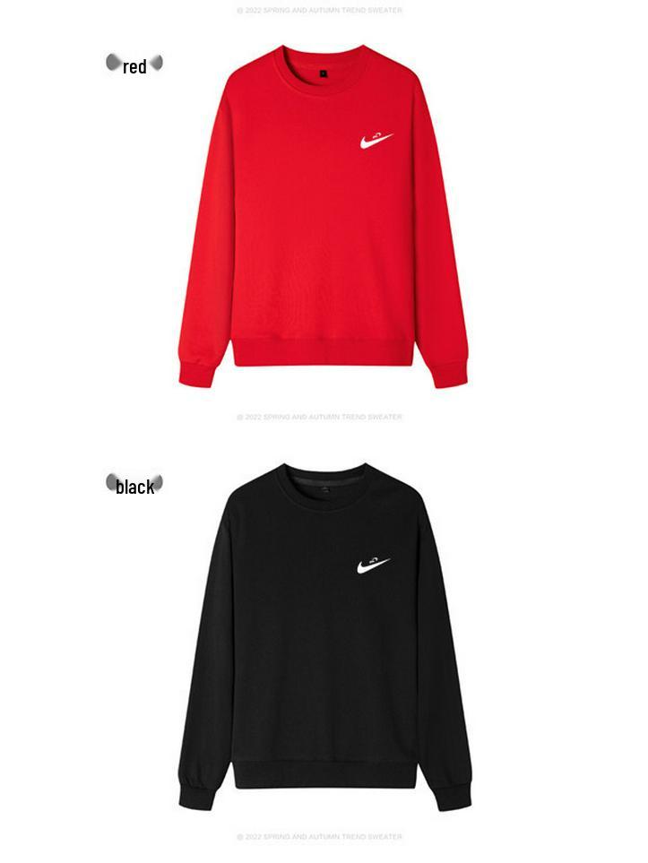 Sweat à capuche à manches longues et col rond en tissu éponge pour homme - Printemps/Automne 2024