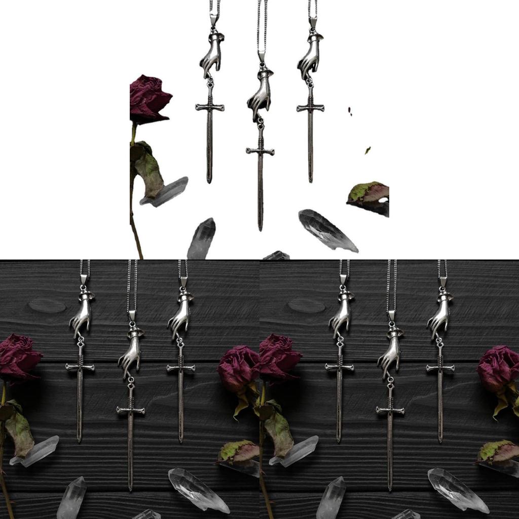 Medieval Sword Pendant Necklace With Alloy Material For Men And Women