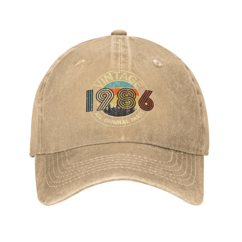 Vintage 1986 All Original Parts Sun Baseball Cap y2k Cute Unisex Trucker Hat Adjustable Design Tennis Skate Baseball Caps Gift