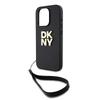 Dkny Dkhcp15Lpbswsk Iphone 15 Pro 6.1Czarny/Black Hardcase Wrist Strap Stock Logo