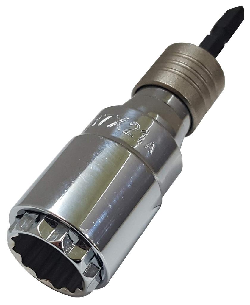 Ichinen Access Tool Division MUST TOOL Double Socket 1/4" Bit, 17x21, 12-Point, IM1721o-12K