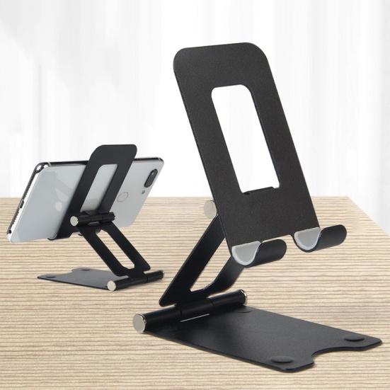 Universal Double Folding Cell Phone Tablet Adjustable Desk Holder Stand Bracket