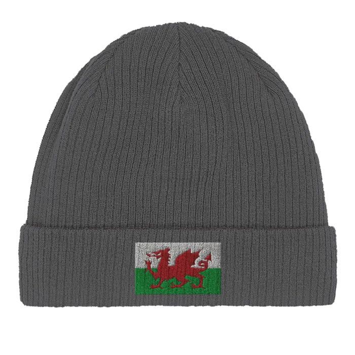 Bonnet Drapeau Pays De Galles En Gris