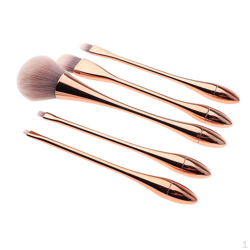 5Pcs Brush Set Premium Synthetic Liquid Blending Blush Concealer Eye Cosmetics Brushes Kit