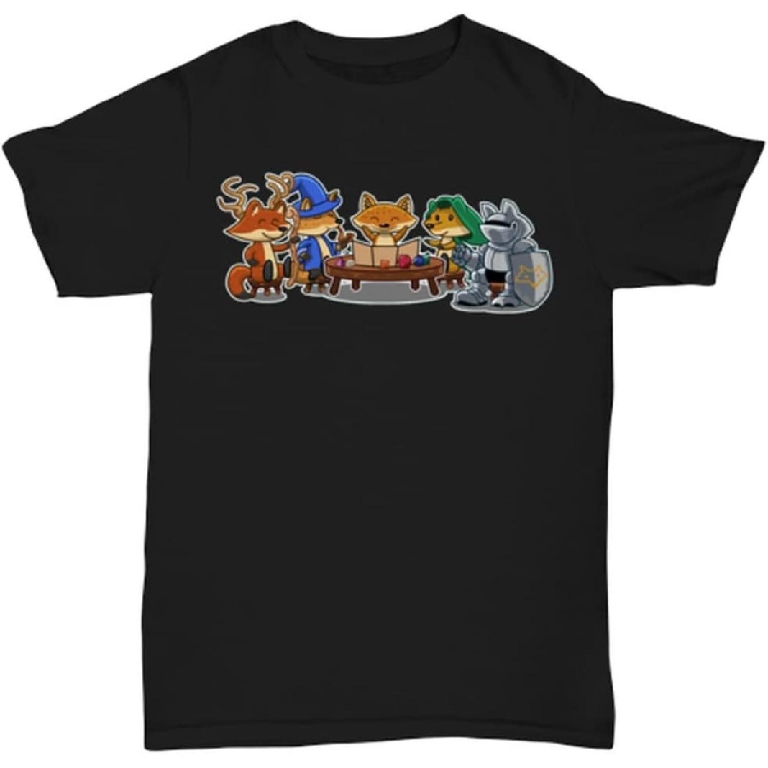 

Foxes Playing DND Shirt. Roleplaying RPG Shirt XXXXXL різнокольоровий