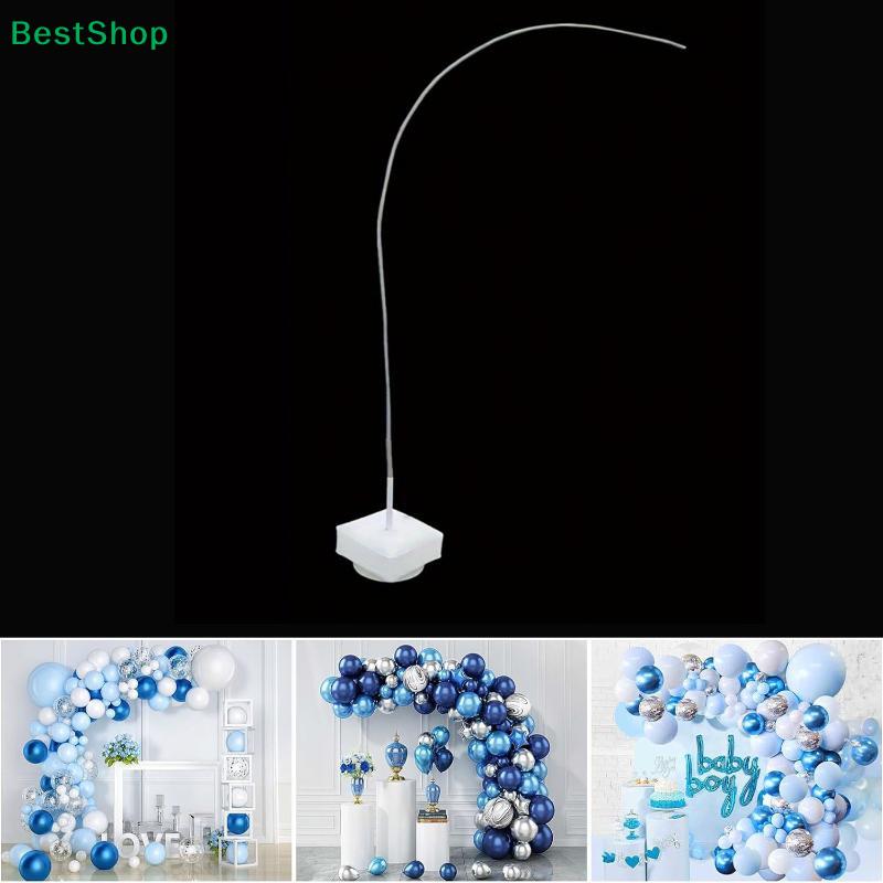 Kit Supporto Arco Palloncini - Supporto Colonna Palloncini Curvo Regolabile con Base Riempibile d'Acqua per Decorazioni Matrimonio & Festa