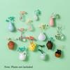 1-5pcs Set Mini Ceramic Vase Refrigerator Magnet Label Mini Bonsai Magnet Button Pot Plant Simulation Vase Refrigerator Message