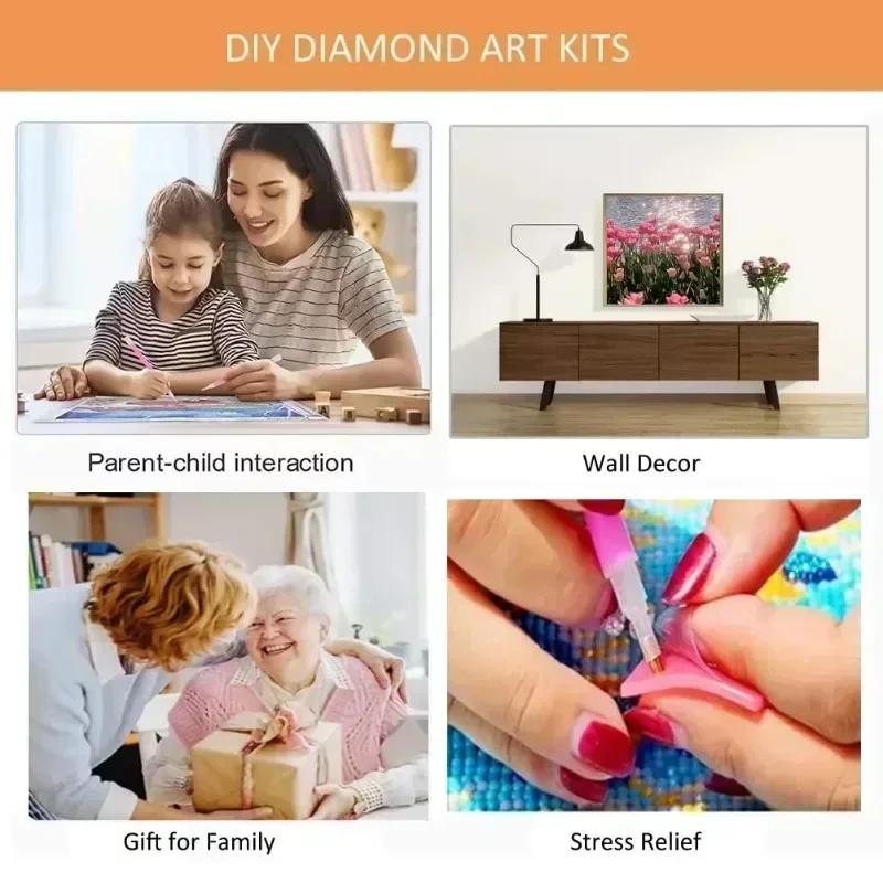5D Diamond Mosaic Cartoon Black Cat Drinking Full Round/Square DIY Diamond Painting Complete Kit Home Decoration Frameless