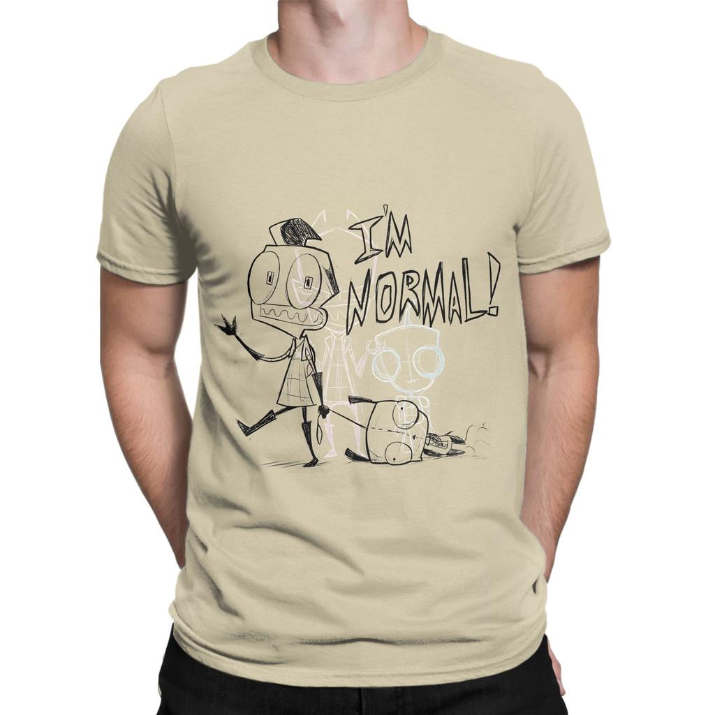 Casual T Shirt Summer Invaders Zims Popular T-Shirts Cotton Tee Shirt for Men Y2K Fun Design Short Sleeve Top Tees