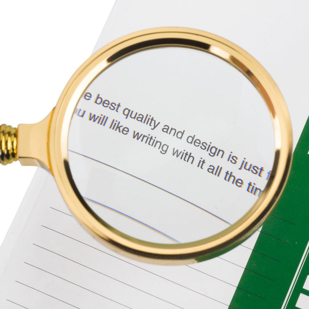 10X Handhållen förstoringsglas, Läsförstoringsglas Luppglasögon 10X med Palisanderhandtag för Bok- och Tidningsläsning, Insekt- och Hobbyobservation,