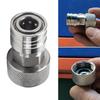 Garden Hose Adapter Stainless Steel GHT3/4 To 1/4 Quick Coupler With Nozzle Kit For Pressure Washers Simple Installation