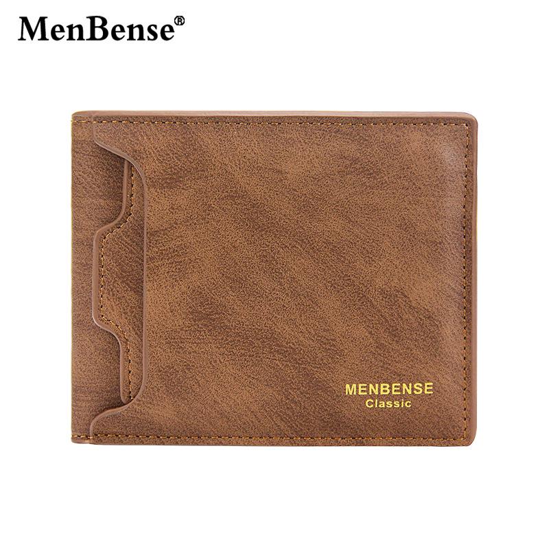 Classic Men's Wallets Vintage Genuine PU Leather Wallet RFID Anti Theft Short Fold Business Card Holder Purse Wallet Man