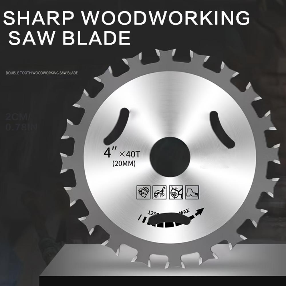 4" 110mmx20mm 40Z Doppelseitiges Legierungs-Kreissägeblatt Holzschneidscheibe Mehrzweck Holzbearbeitungs-Schneidscheibe für Winkelschleifer