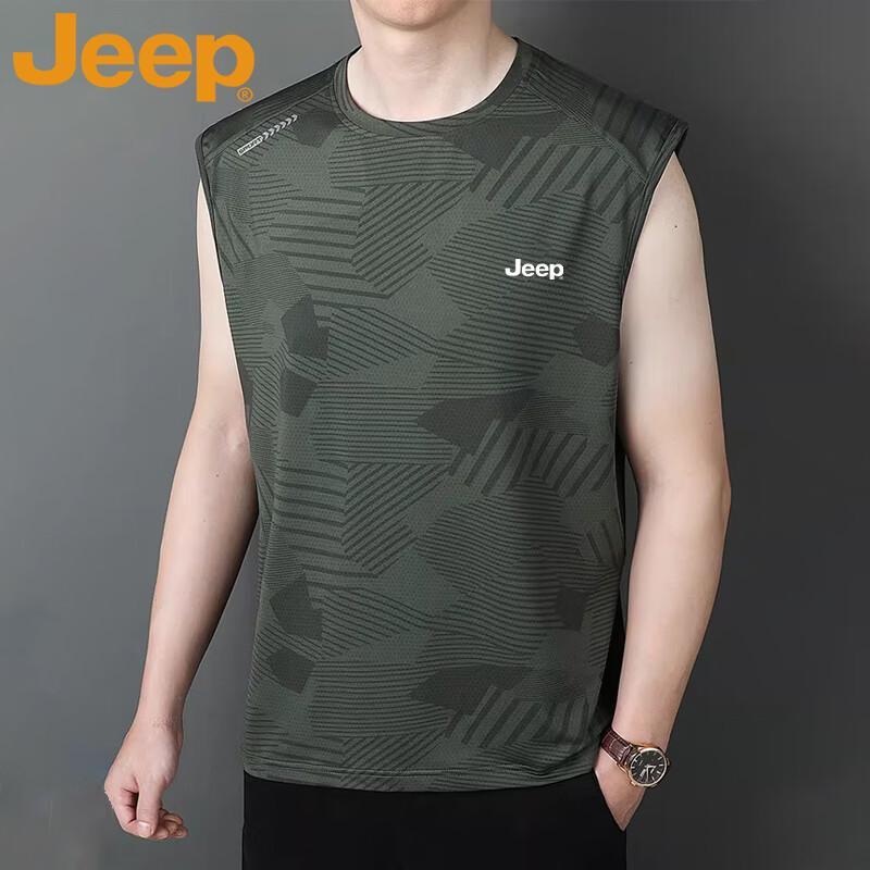 JEEP Men s Summer Quick-Dry Ice-Feel Tank Top 2XL