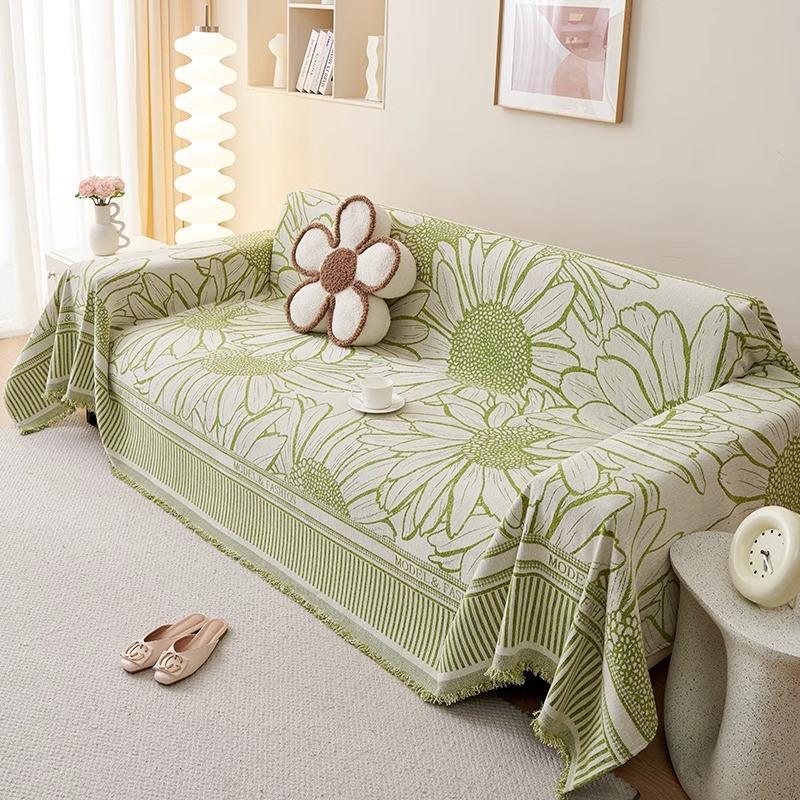 Sofa Cover Towel Ins Style Chenille Sofa Cover Cloth All-Inclusive Four Seasons Universal Anti-Scratching Sofa Cover Cushion