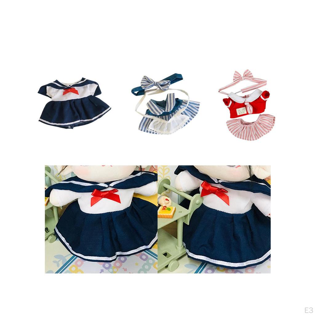 20cm Cute Doll Dress Costumes Flexibility DIY Toy Photo Props for Kids Fashion Imagination Soft