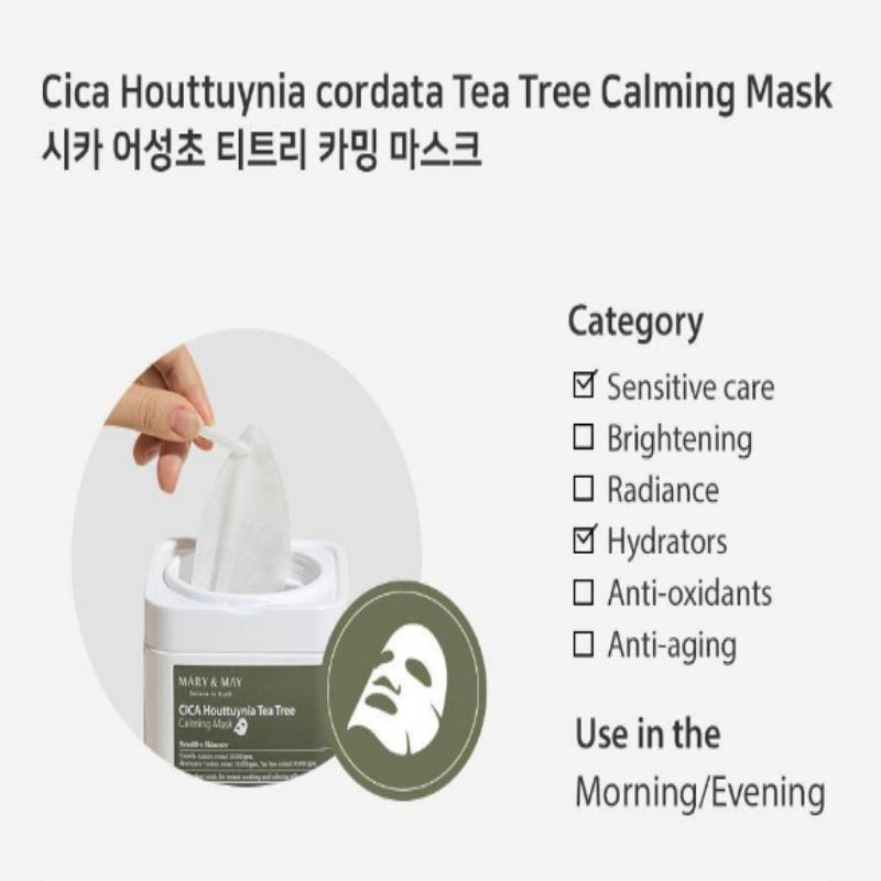 Mary&May Cica Houttuynia Tea Tree Calming Mask 400g 30EA