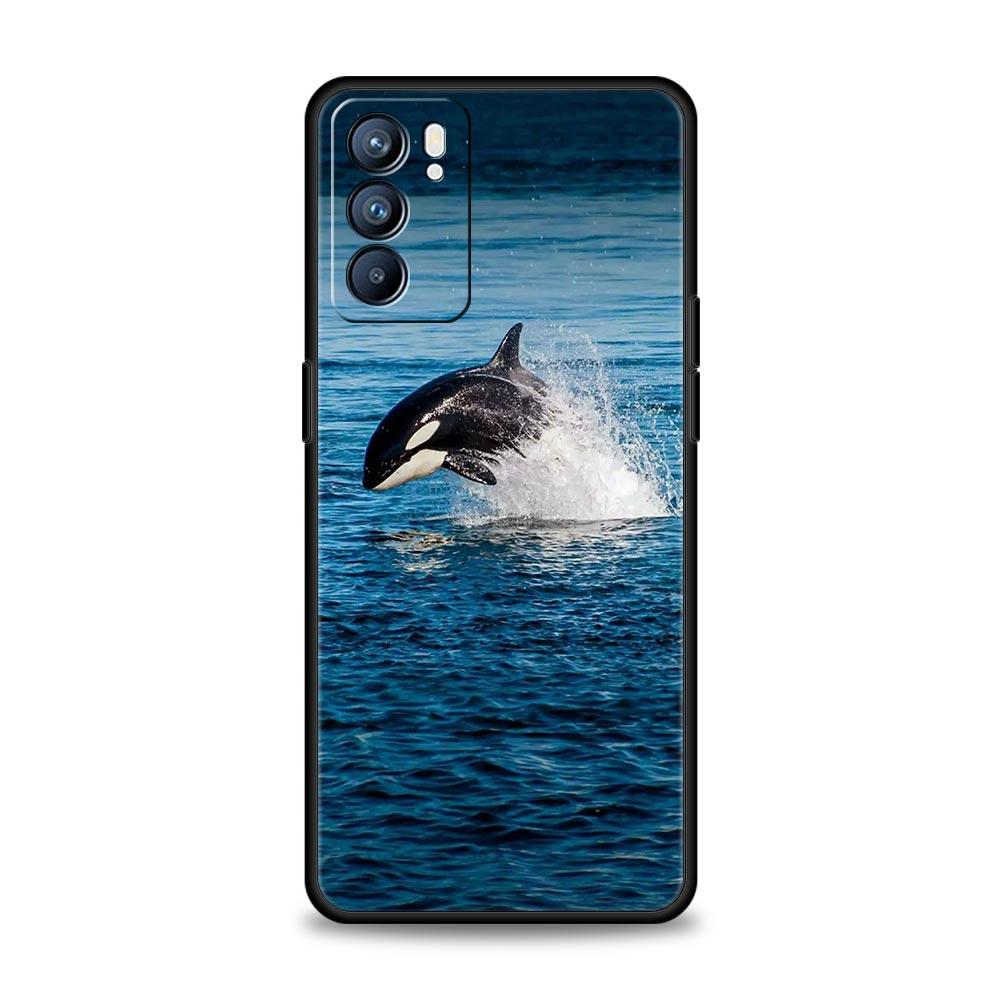 

Orca ocean lovely killer whale Case For Oppo Reno8 Reno7 Reno6 Pro A54 5G Find X6 X5 A53 A52 A9 A15 A95 A17 A16 A57 A31 Cover For Oppo A9 2020
