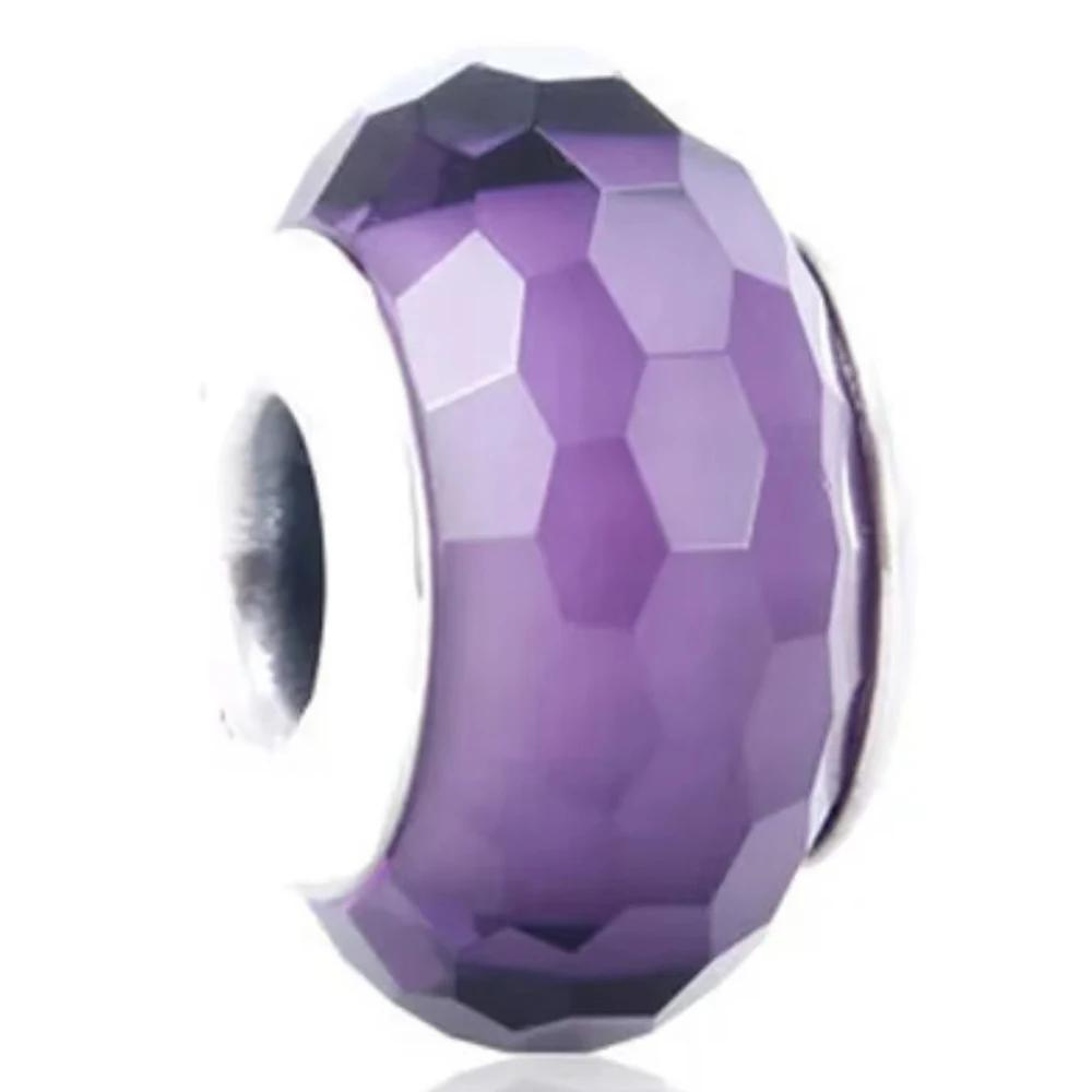 New Original Copper Murano Glass Flower And Leaf Cosmic Rainbow Charm Beads For Bracelet Diy Women Jewelry Gift