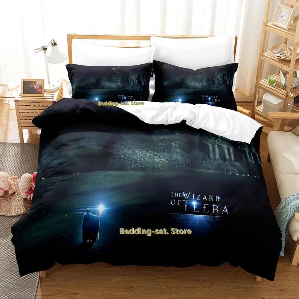 New Game Wizard Bedding Set Cartoon Anime Three-Piece Set Adult Kid Bedroom Duvetcover Sets 3D Kawaii Wizard Camas