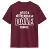 What A Difference A Dave Makes  Cotton T Shirts  Hippie Tee Shirt for Unisex Summer Y2K Fun Casual Short Sleeve Clothes