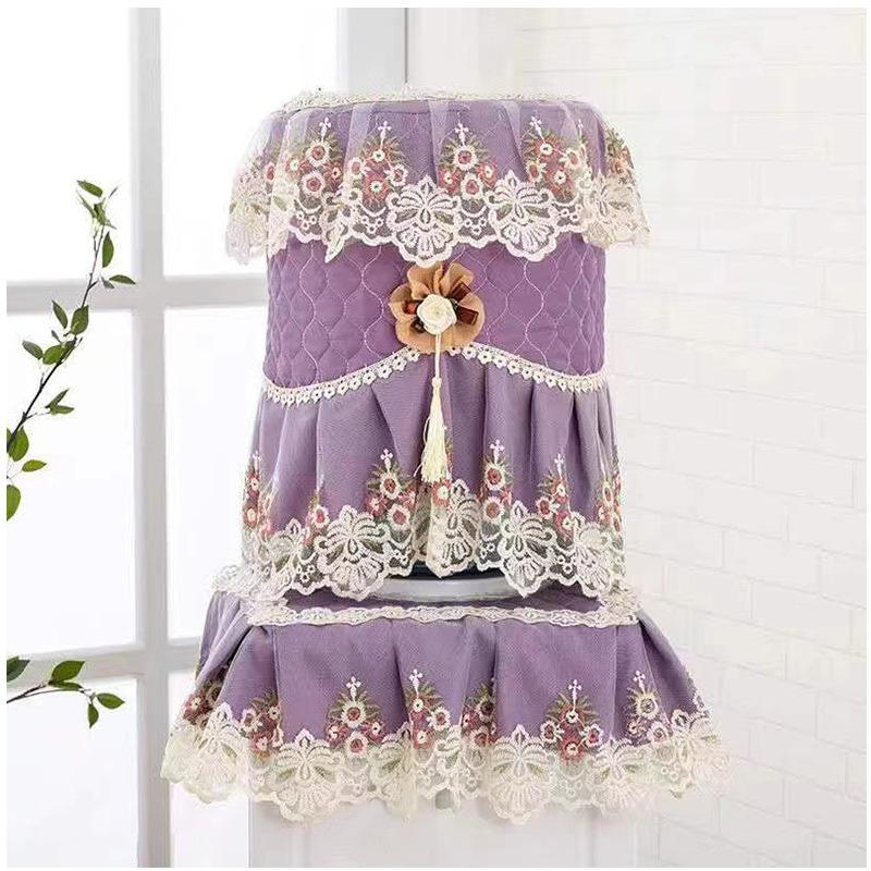 

1pc Lace Embroidered Printed Water Dispenser Cover Cloth Home Drinking Fountain Machine Decor Dust Protector Cover Bucket Covers фіолетовий