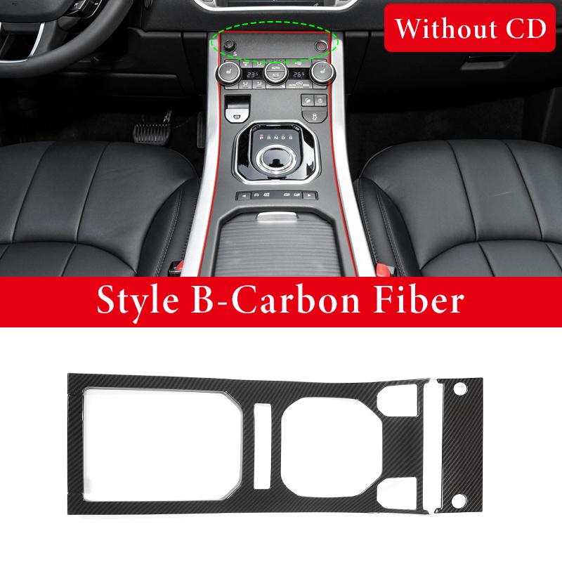 For Land Rover Range Rover Evoque 2011-19 ABS Chrome/Carbon Fiber Center Control Panel Cover Decorative Sticker Car Accessories
