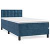 VidaXL Lit à sommier tapissier avec matelas Bleu foncé 100x200 cm - Modèle 3141531