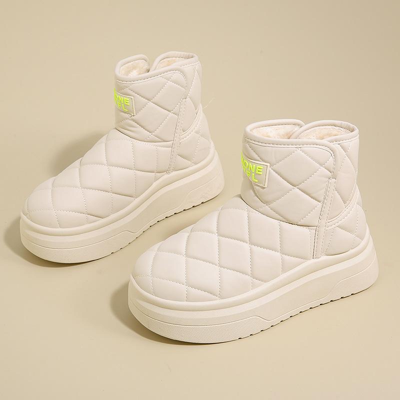 Fleece High-top Snow Boots Women's Winter New Student Warm Casual Shoes Cotton Shoes J8