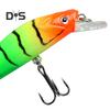5Pcs 5.5CM/6G Luminous Sinking Minnow Fishing Lure with Hooks Glow-in-the-dark Hard Artificial Bait Freshwater Saltwater Trout Bass Fishing