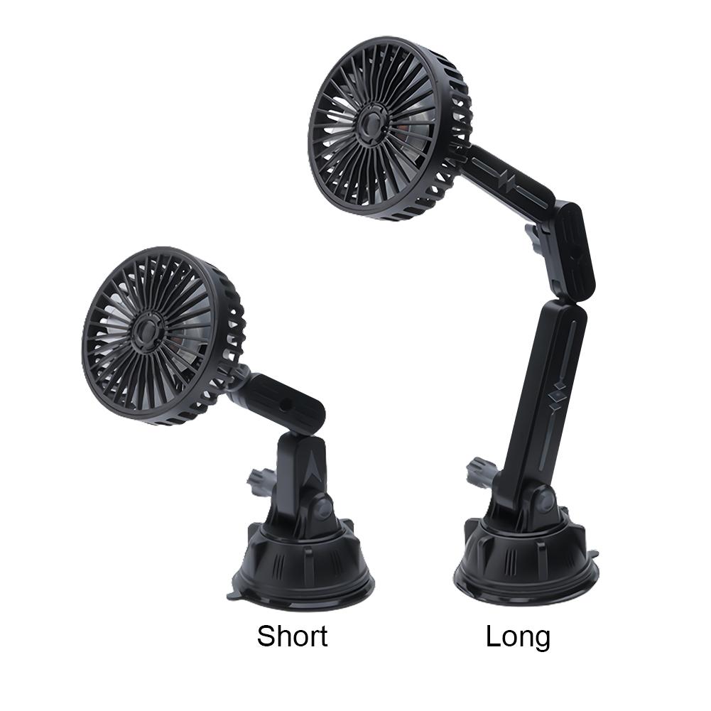 Saugnapf Elektrischer Auto-Ventilator 12V 24V Auto-Lüfter USB-Betrieben Tragbarer Auto-Kühlventilator für LKW SUV Limousine Wohnmobil Van Boot